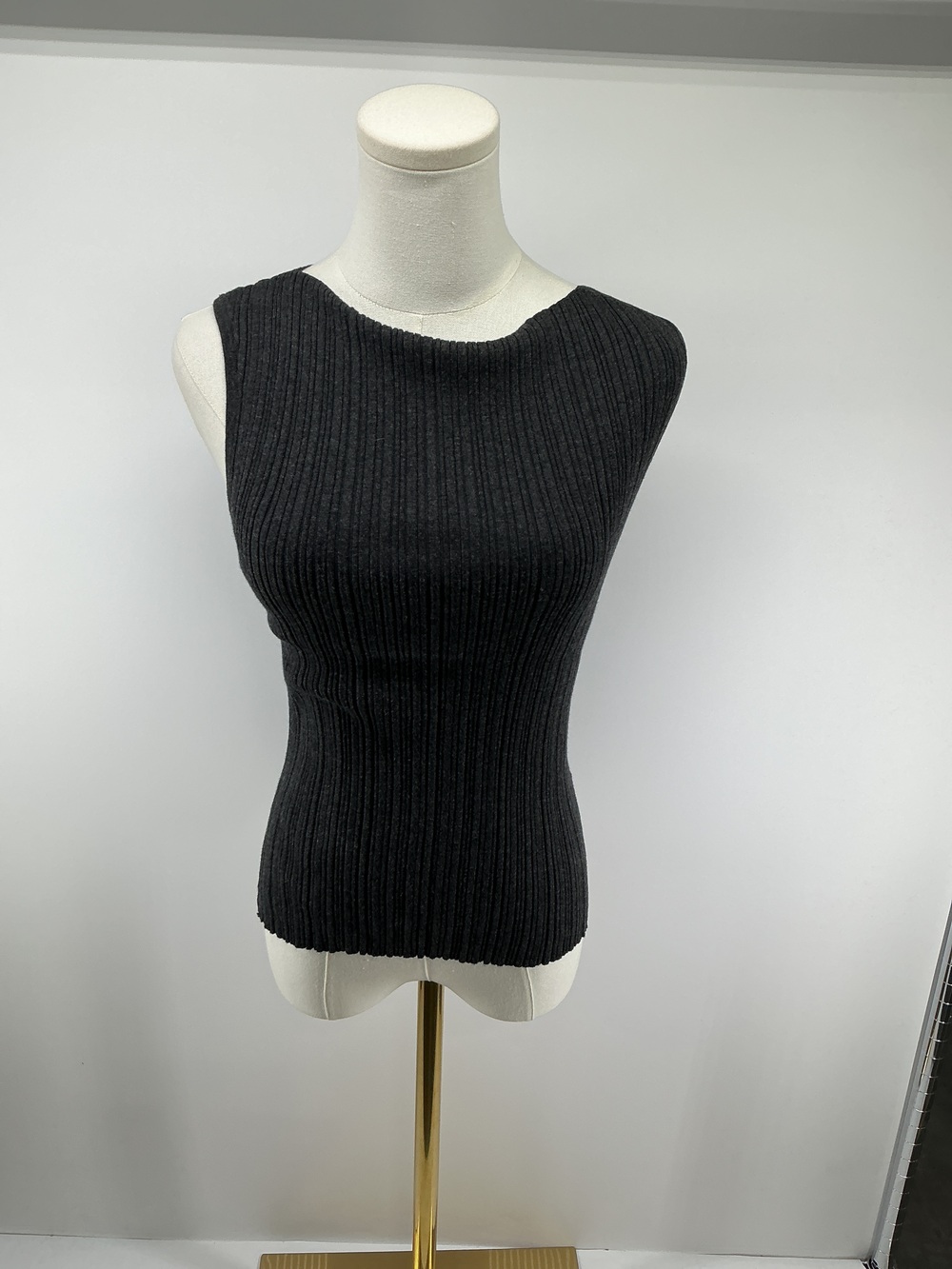 Cotton Cashmere Ribbed Tank